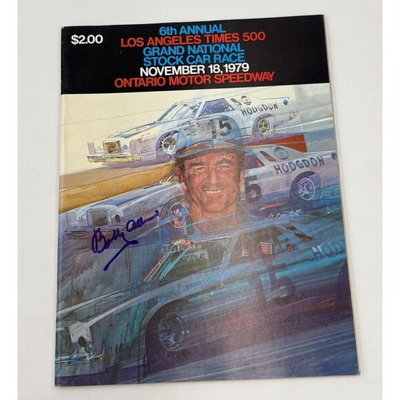 Bobby Allison Signed Program Vintage 1979 Los Angeles Times 500 Stock Car Race - Picture 1 of 3